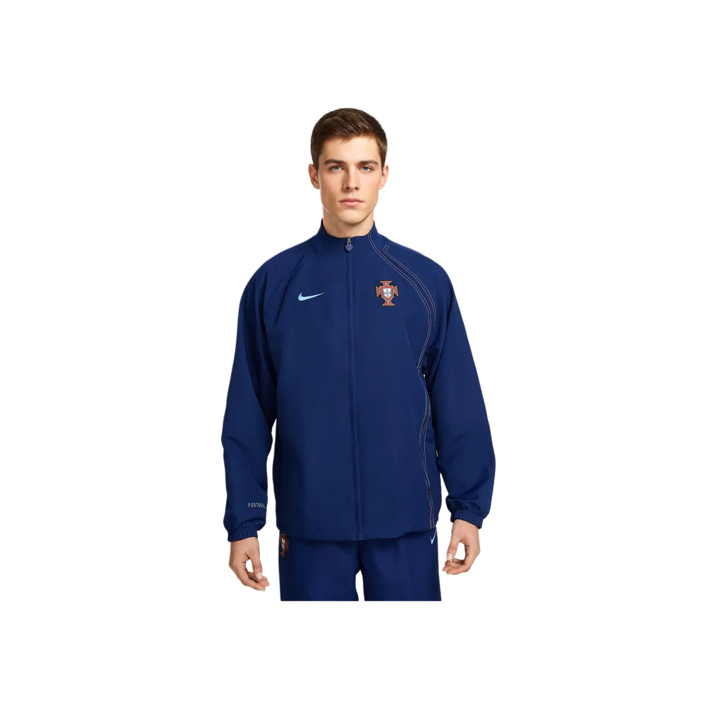 Nike Portugal 2004 Reissue Soccer Replica Track Jacket Men's Blue Void/University Blue