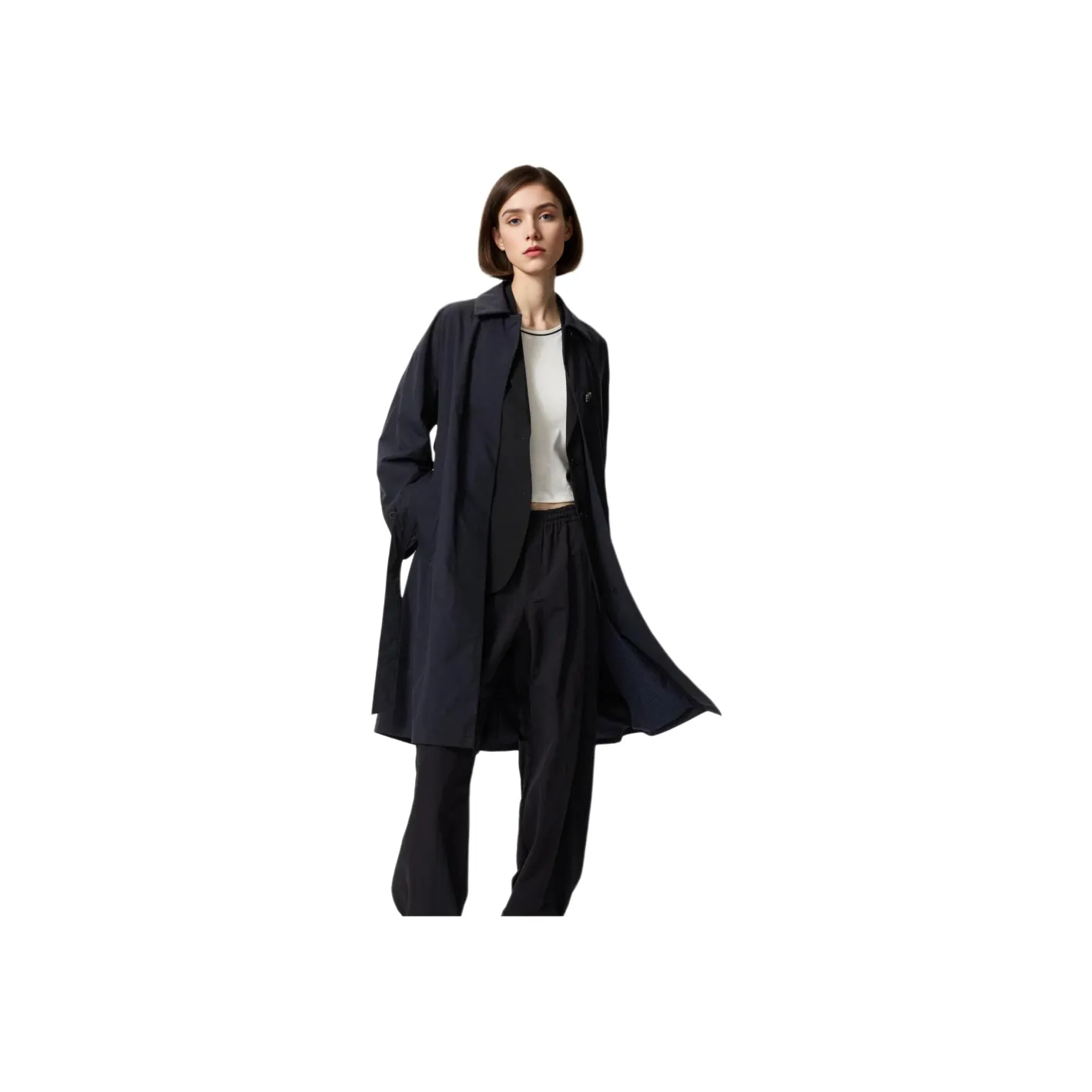 UNIQLO Черное Женское Пальто