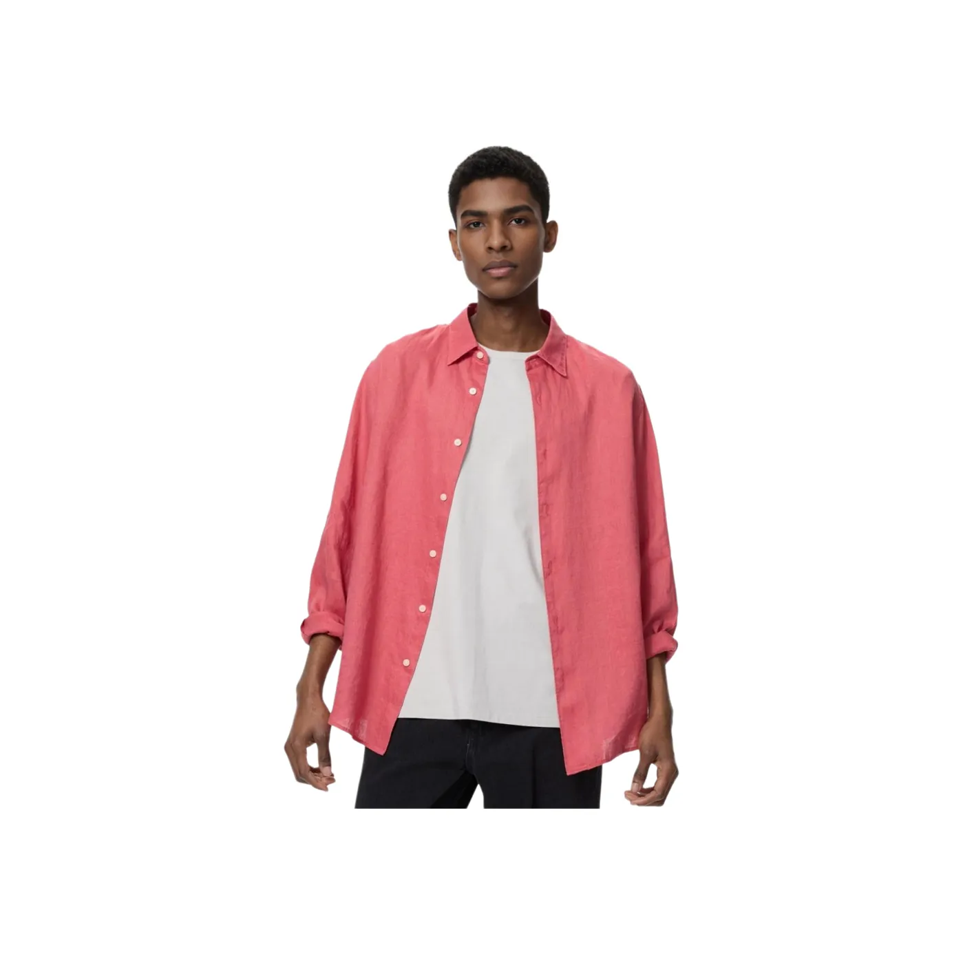 UNIQLO Розово-красные унисекс рубашки