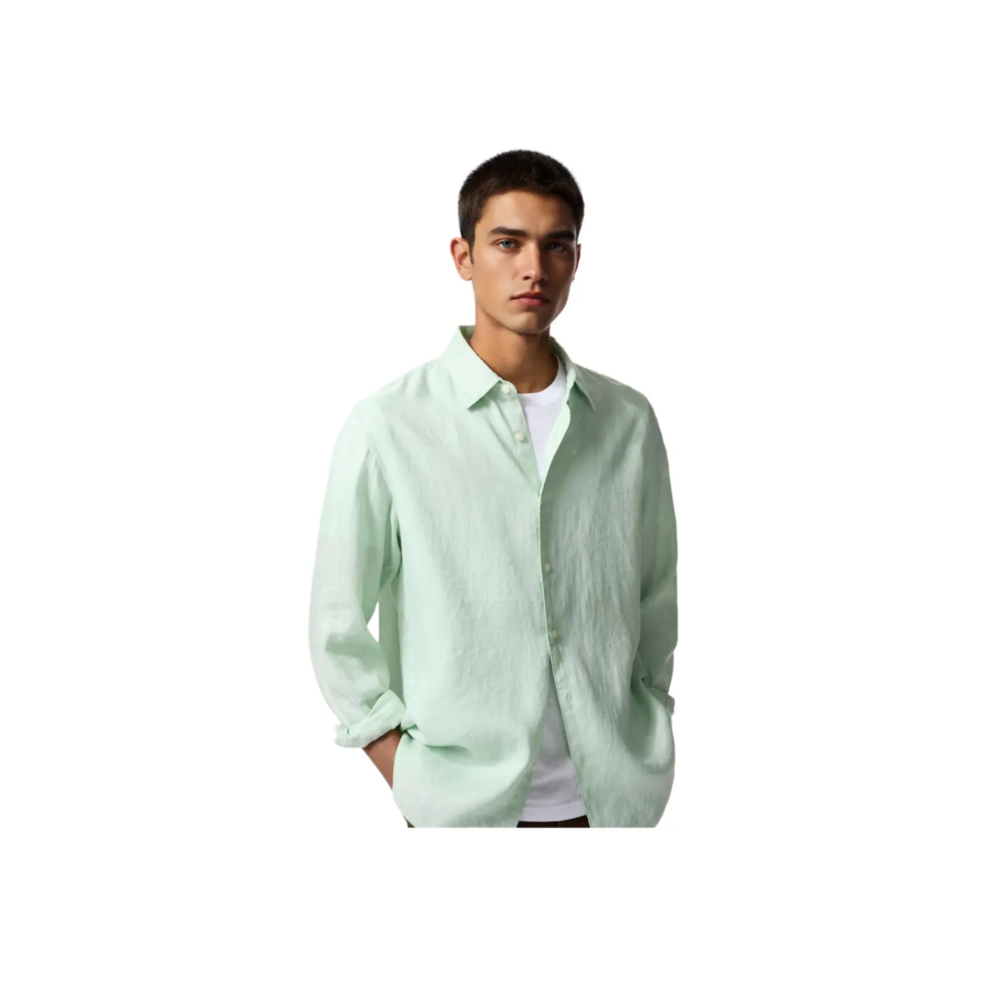 UNIQLO Рубашка Unisex Light Зеленая