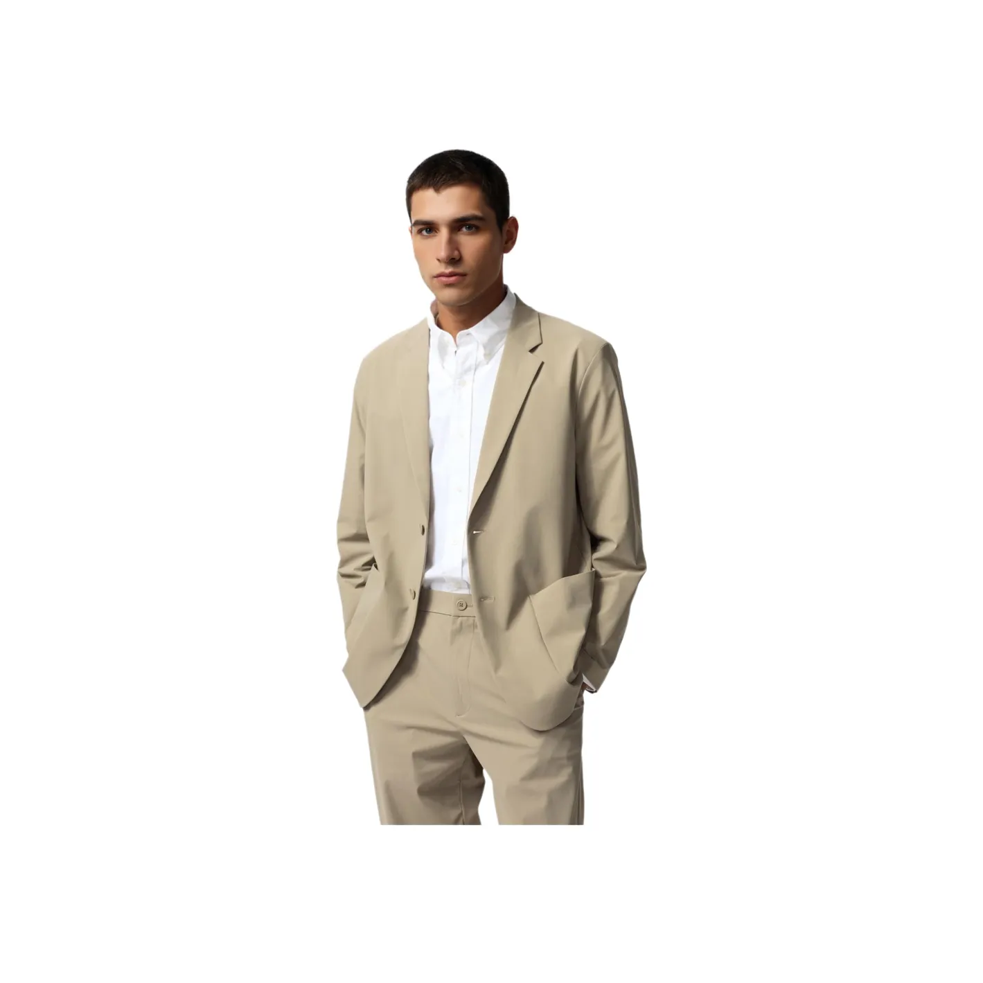 UNIQLO Бизнес-костюм мужской темно-бежевый