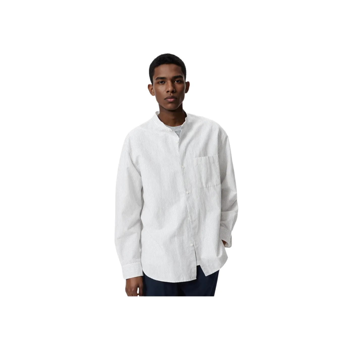 UNIQLO Сливочный Унисекс Рубашки