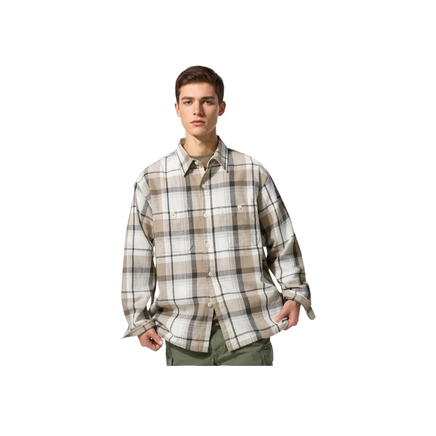 UNIQLO Shirts Unisex Light Beige