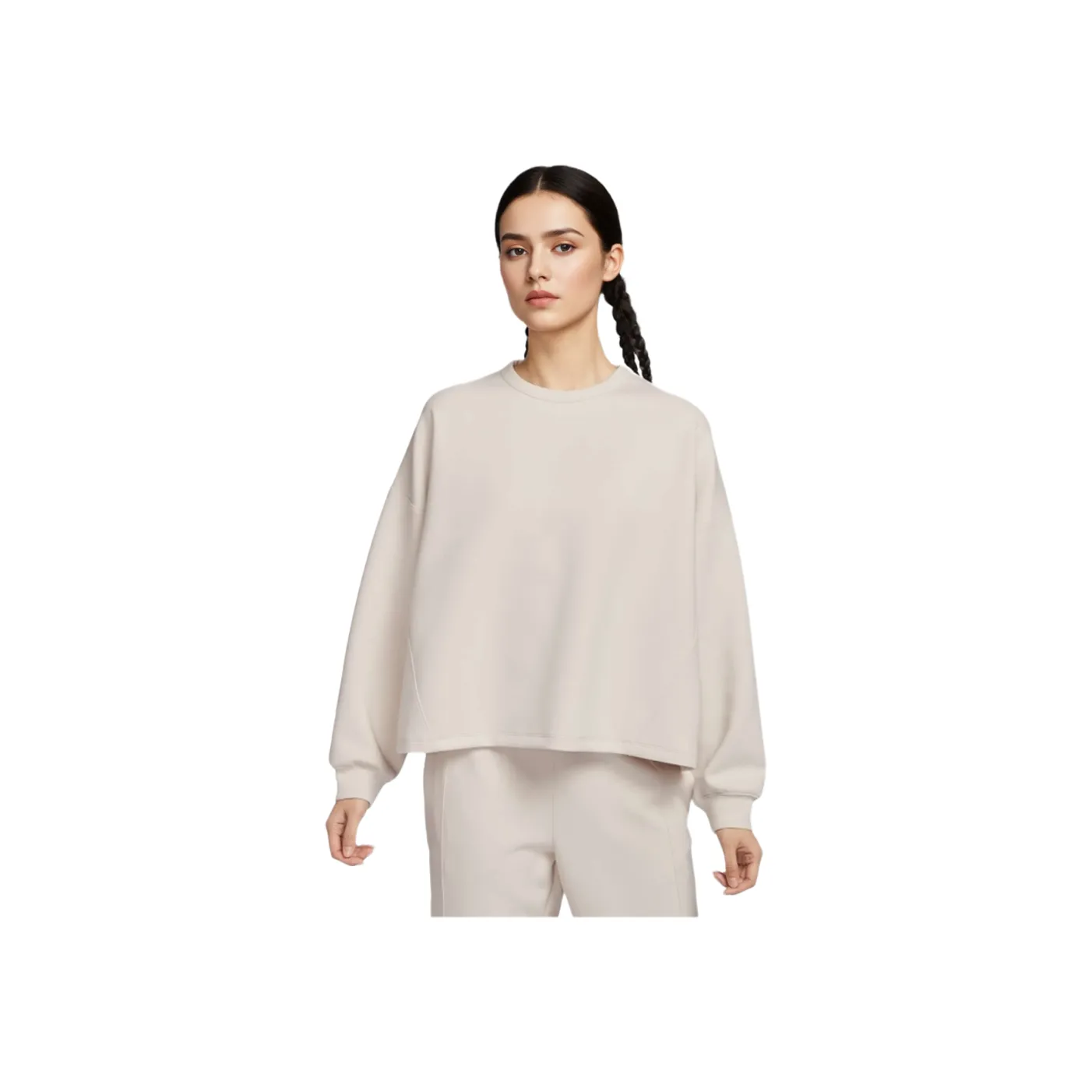 Nike 24,7 DF Crew SOFT KNIT Толстовка Женская Экрю