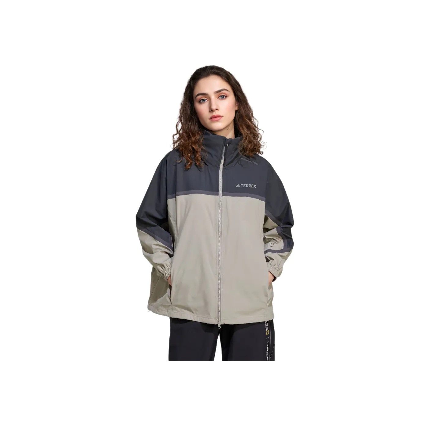 Adidas x National Geographic Водонепроницаемый Ветрозащитный Дышащий Водоотталкивающий Ветровка Женские