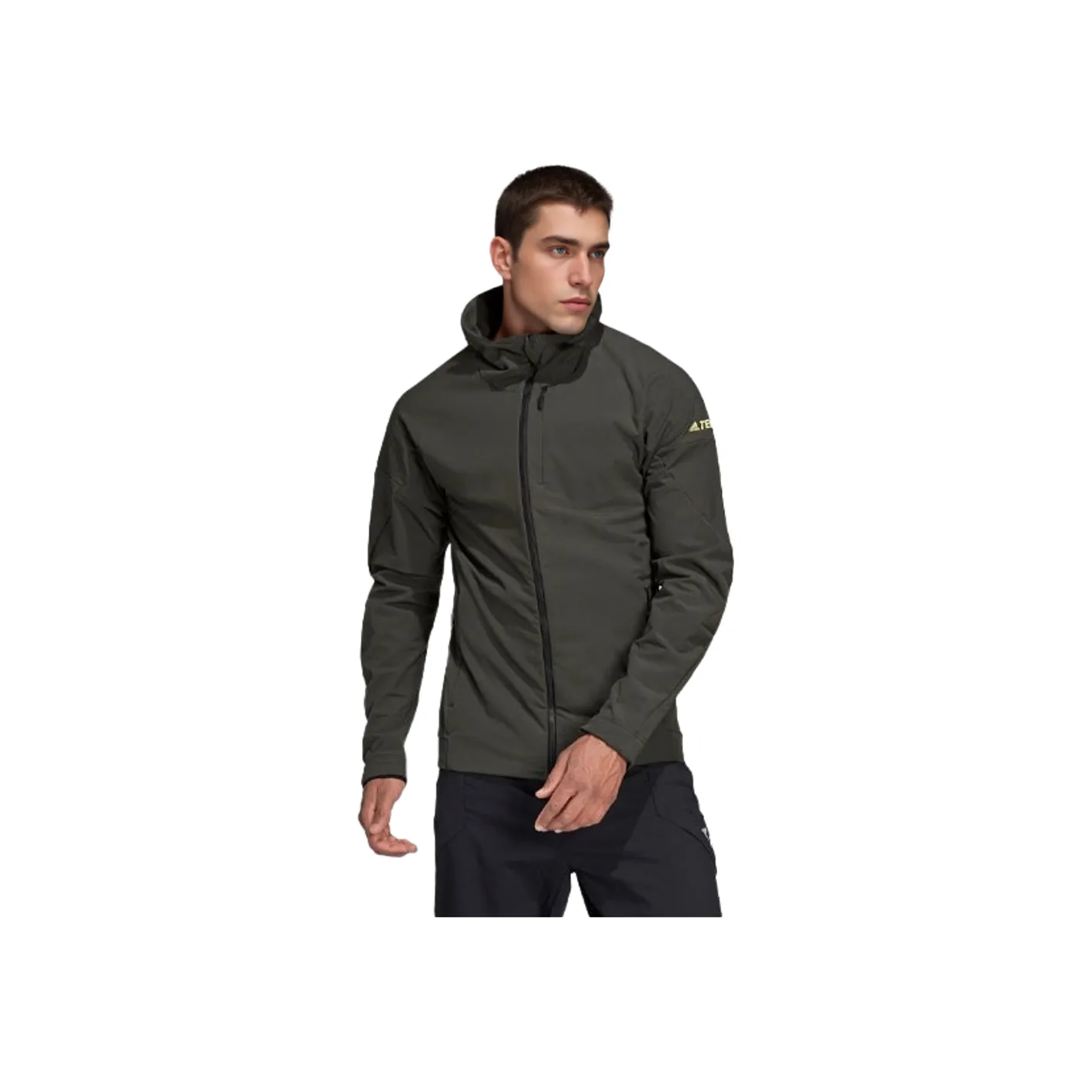 Adidas Мужские куртки темно-коричневого цвета