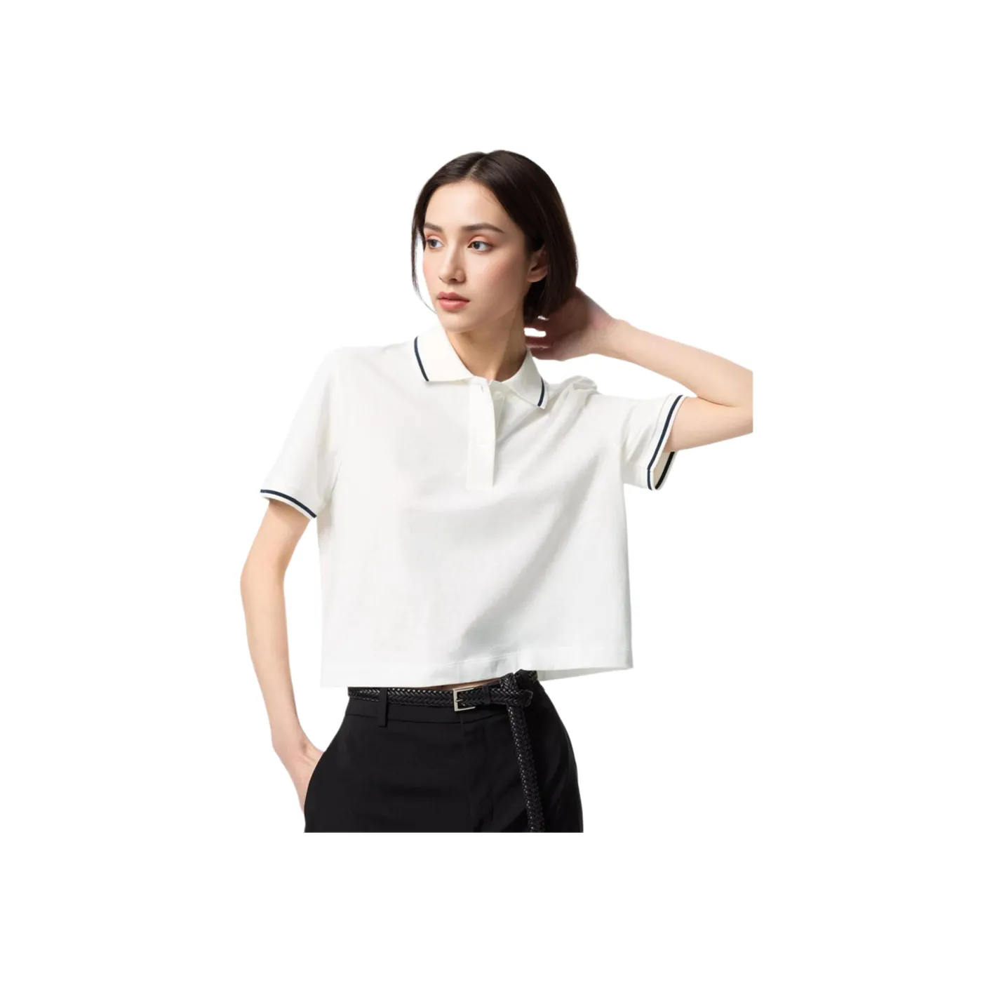 UNIQLO Поло Женское Сливочного цвета