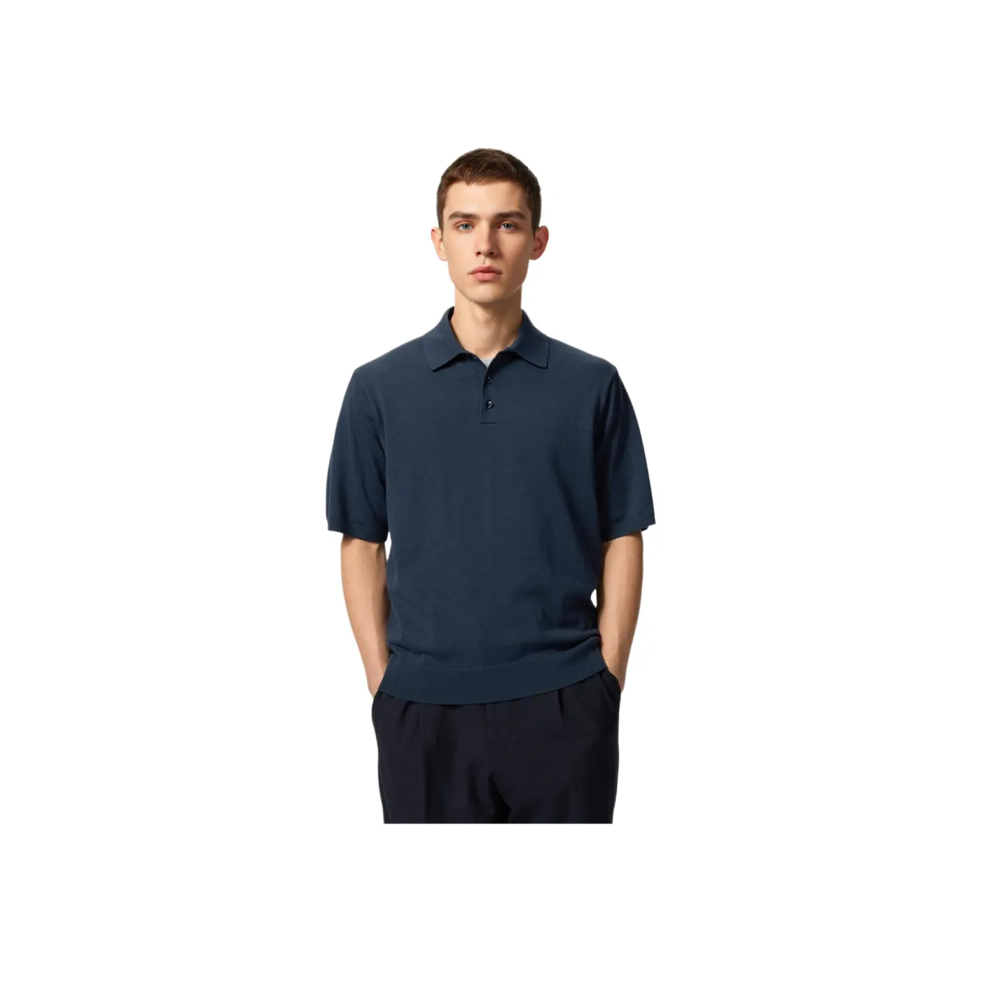 UNIQLO Поло Унисекс Темно-синий