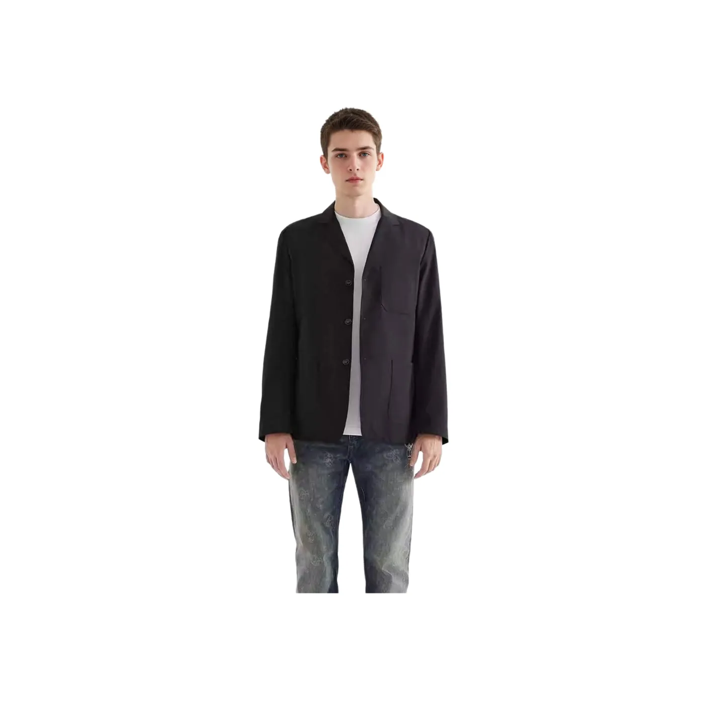 Karl Lagerfeld Бизнес-костюм Пальто Мужской Черный