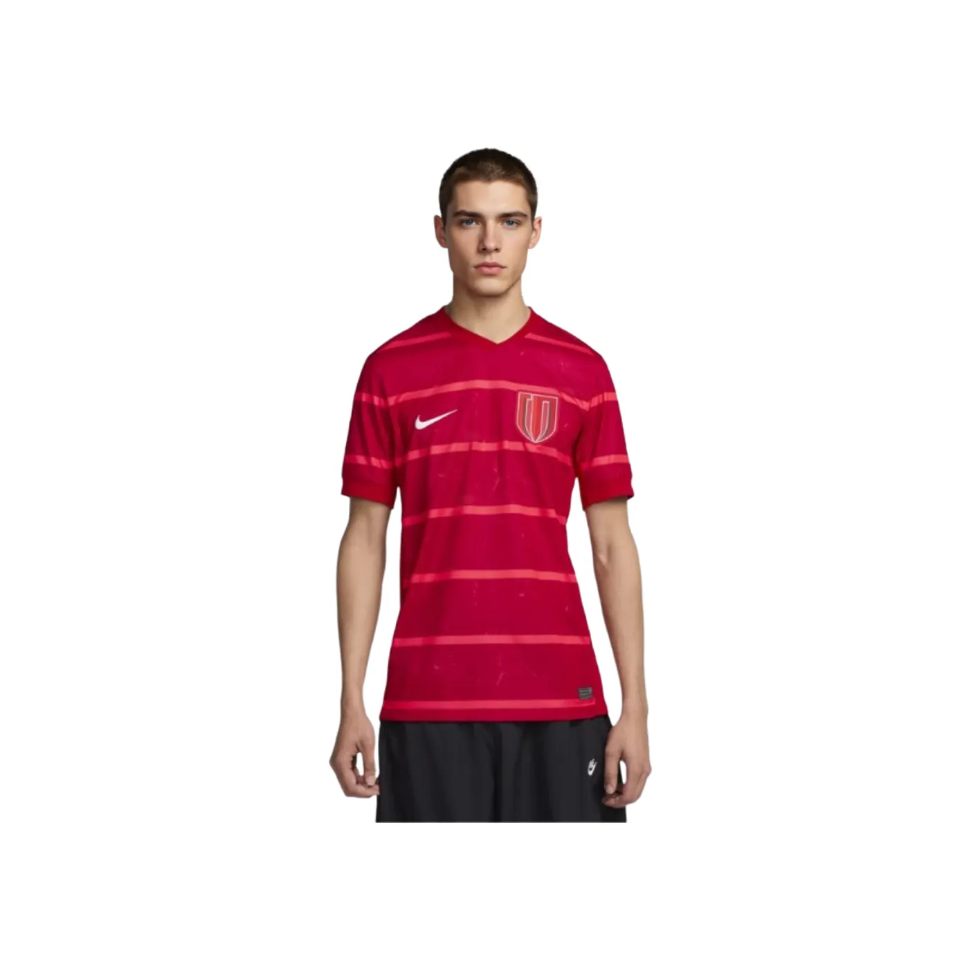 Nike Dri Fit Футбол Джерси Мужской Фитнес-красный Лазерный красный Белый