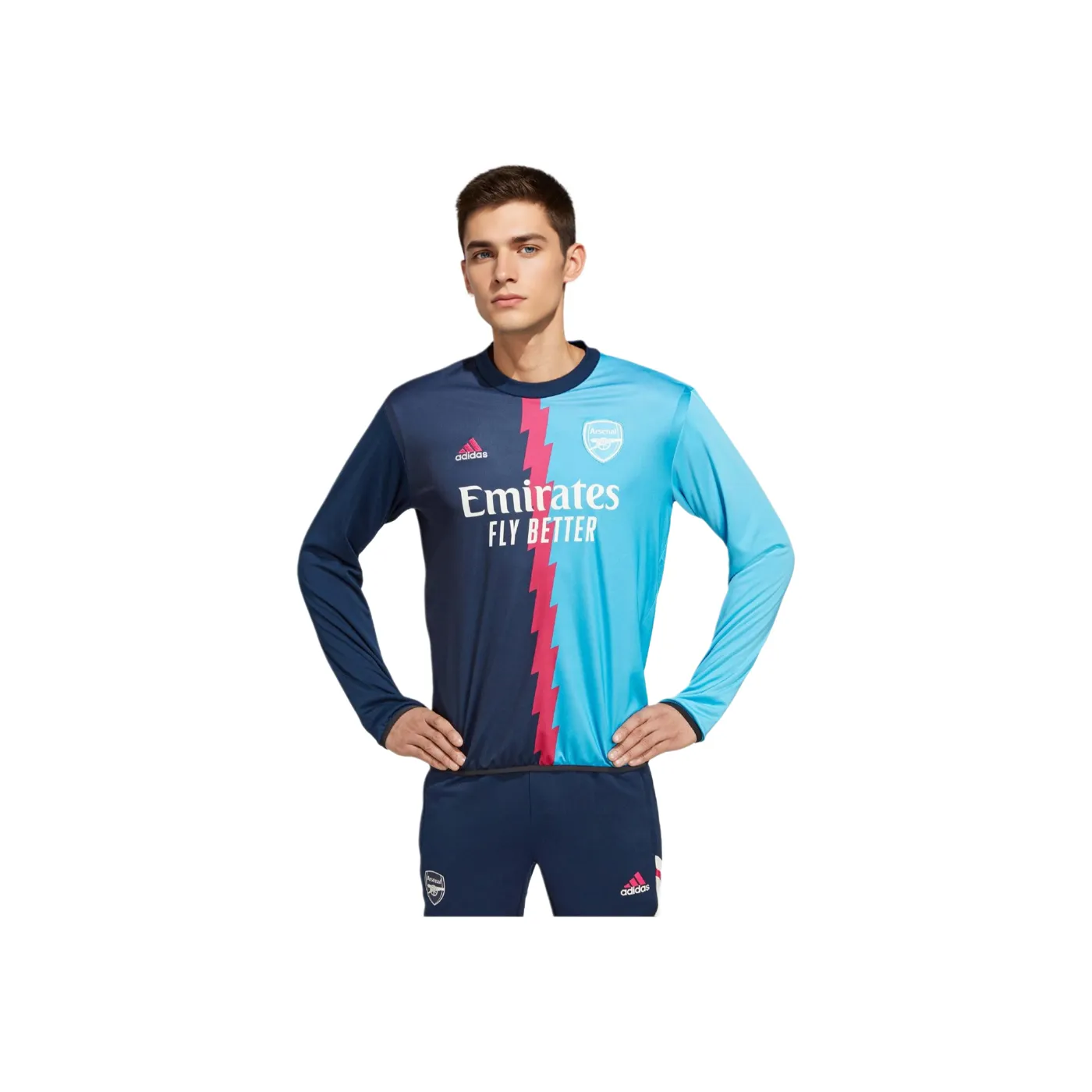 Adidas ArsenalAEROREADY Футболка Джерси Мужская Морской Синий Небесный Синий