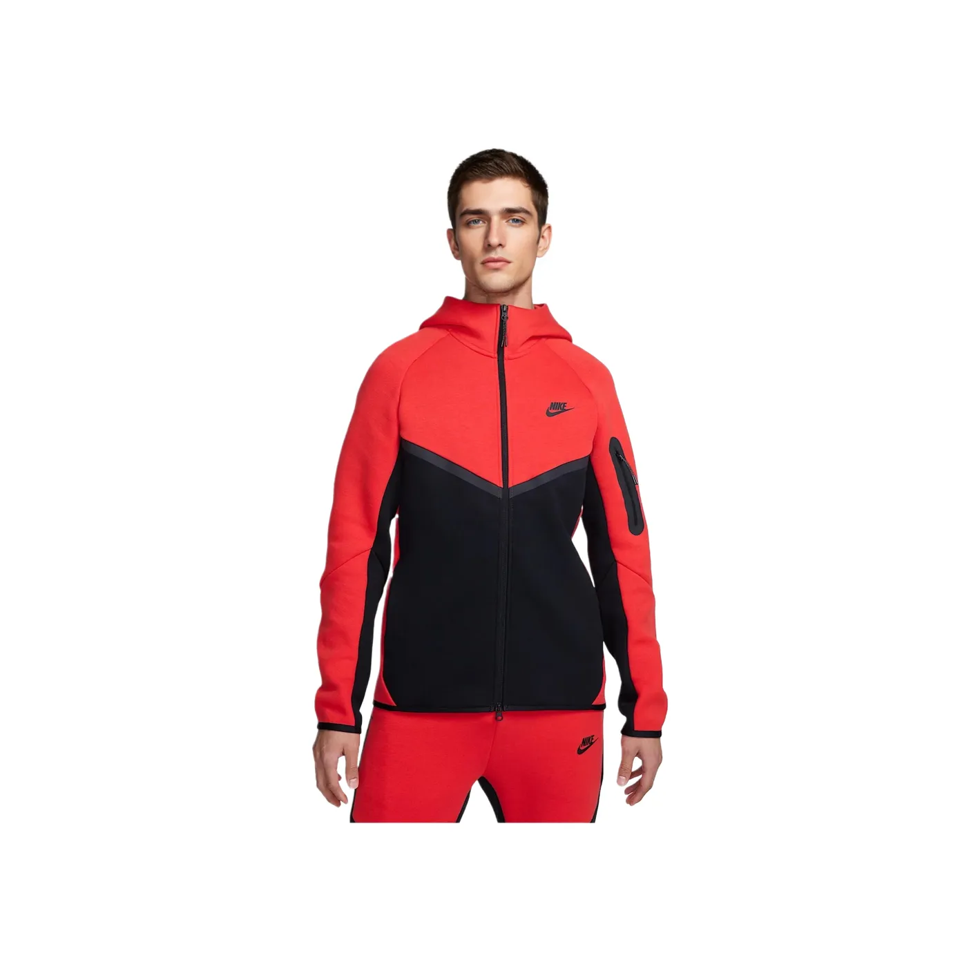 Nike Tech Fleece Windrunner Sweatshirt Men's Light Red/Black