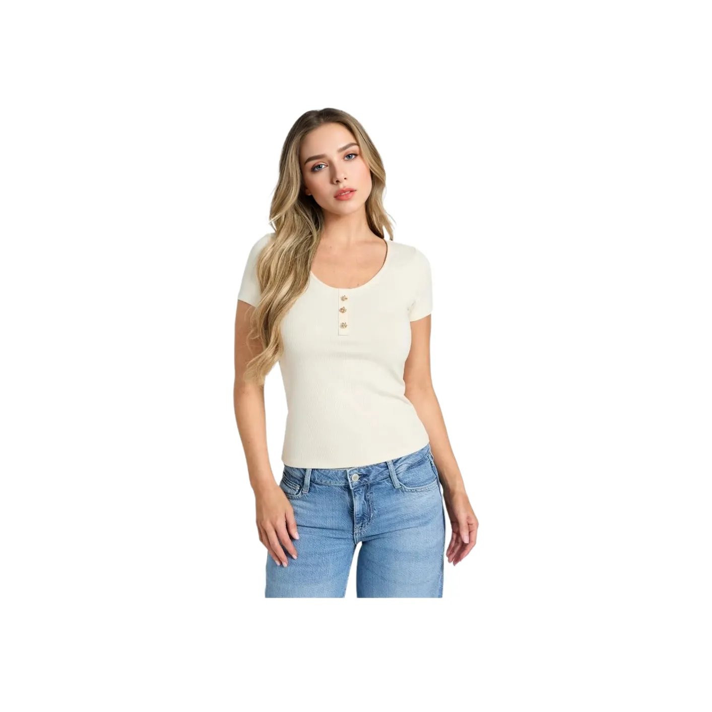 GUESS Бежевые Женские Футболки