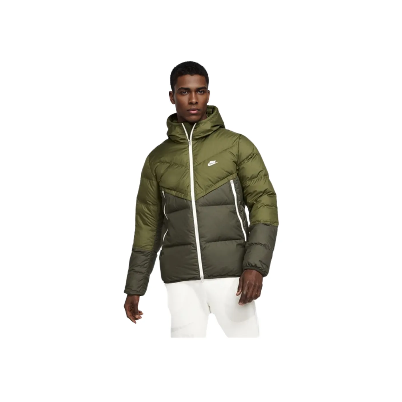 Nike Зеленый Мужской Пуховик