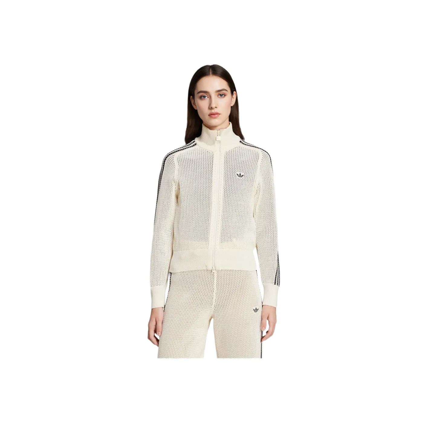 Adidas Women's Premium Crochet Track Top Wonder White