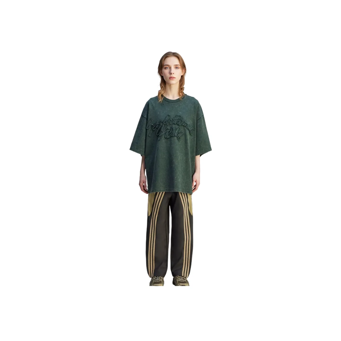 Adidas Originals X SONG FOR THE MUTE WASHED T-Shirt Унисекс Тени Зеленый