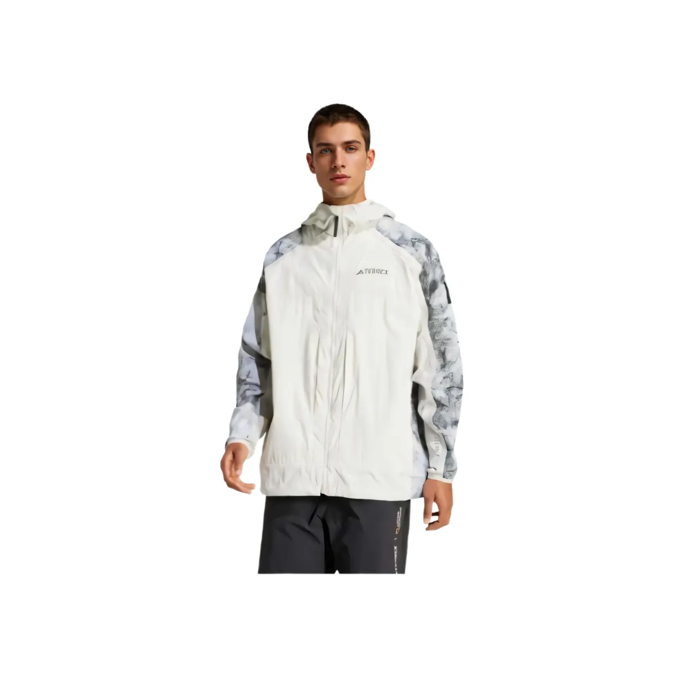Adidas X National Geographic WIND.RDY Hooded Marble print Jacket