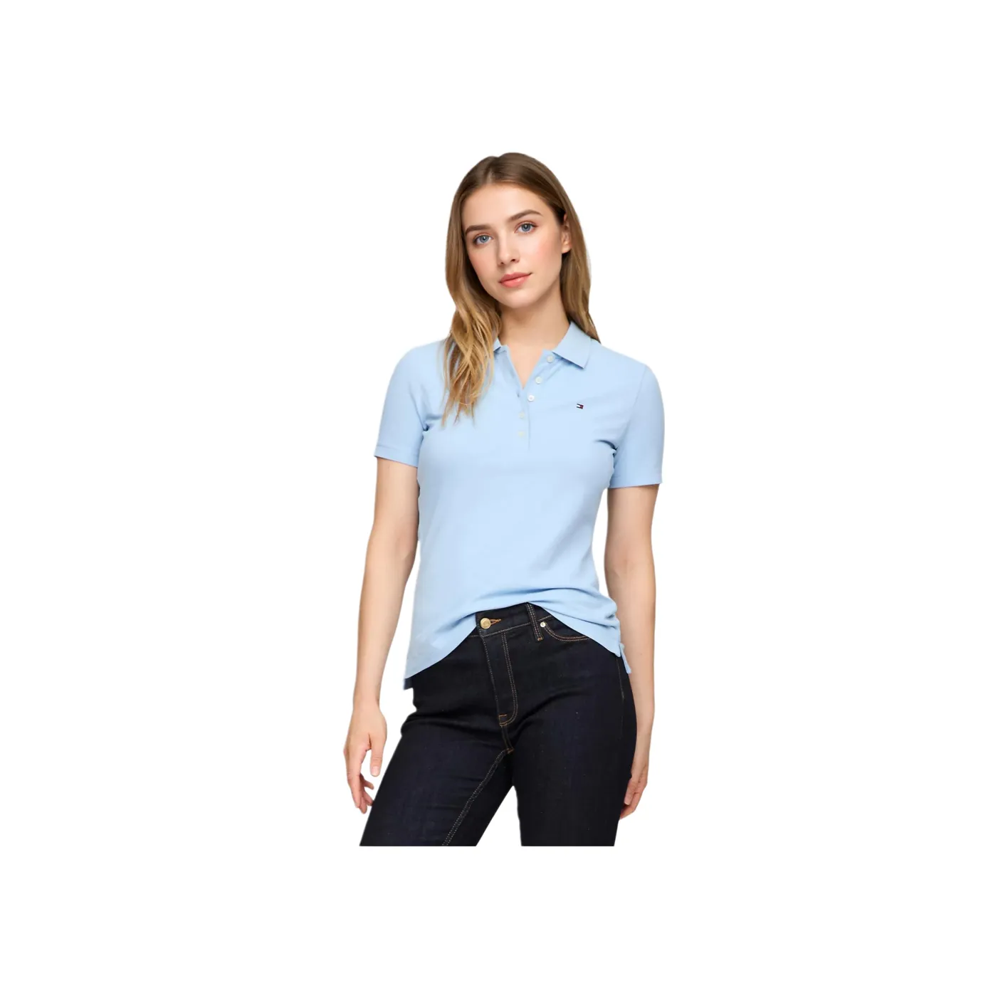 Tommy Hilfiger Polo Shirts Women's Light Blue