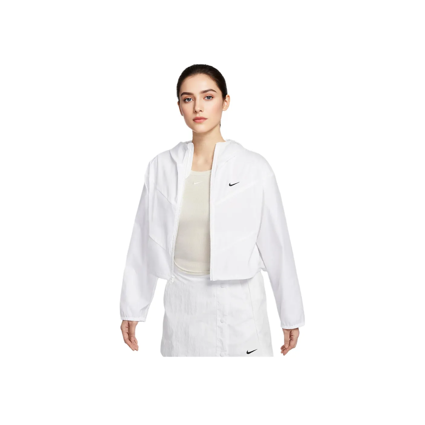 Nike Sportswear Swoosh WINDRUNNER Куртка Женская Белый Белый Черный