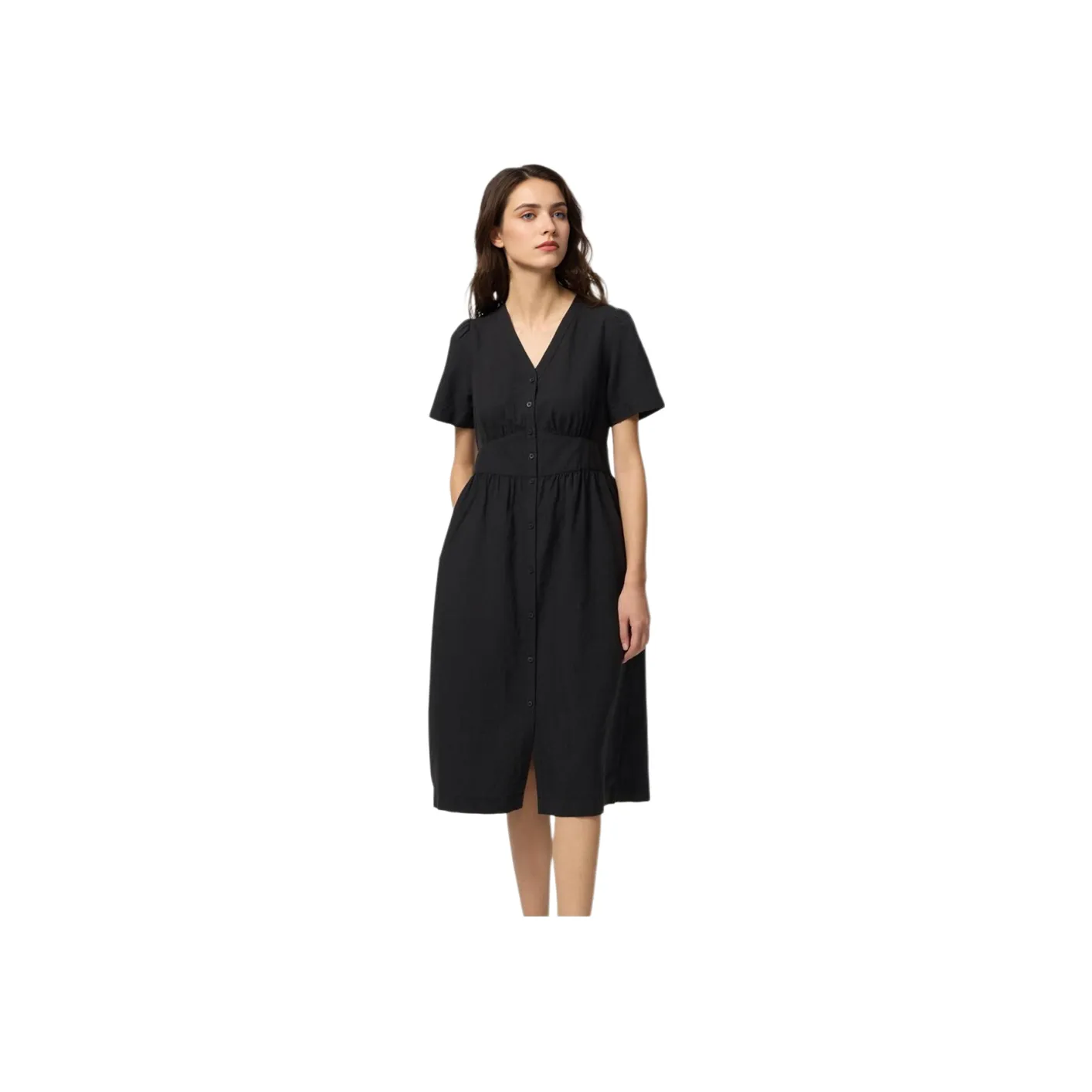 UNIQLO Короткий рукав Платье Женское Черное