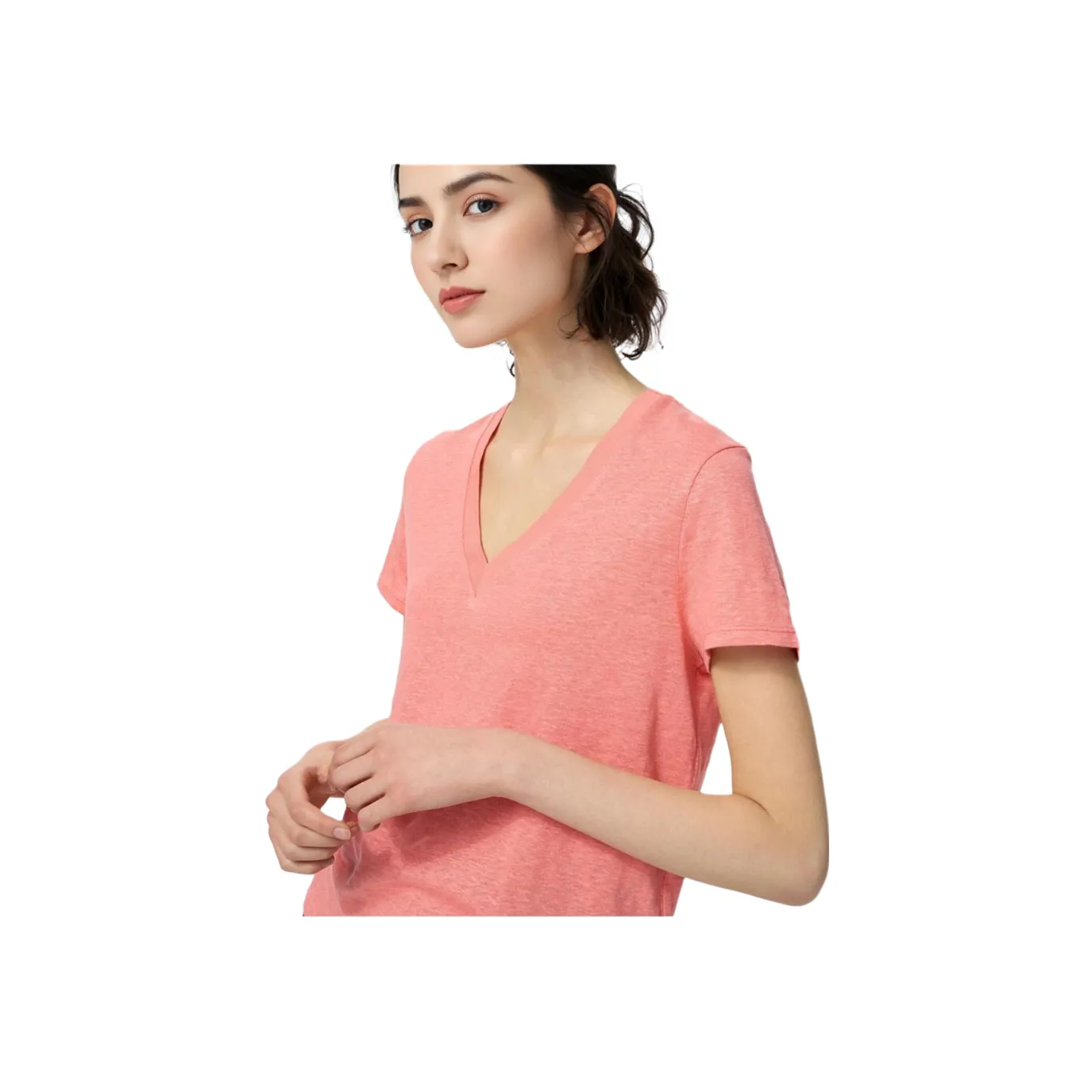 UNIQLO T Shirts Women's Peach Pink