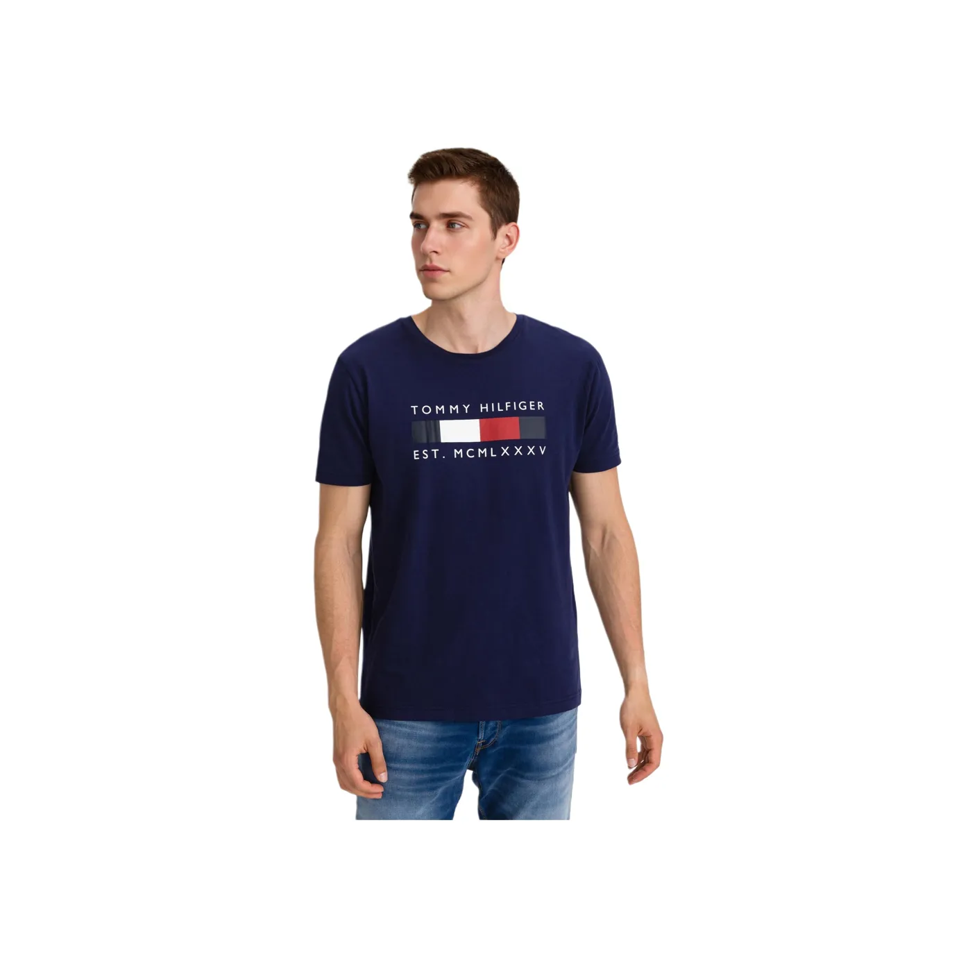 Tommy Hilfiger T-Shirt Мужской Темно-Синий
