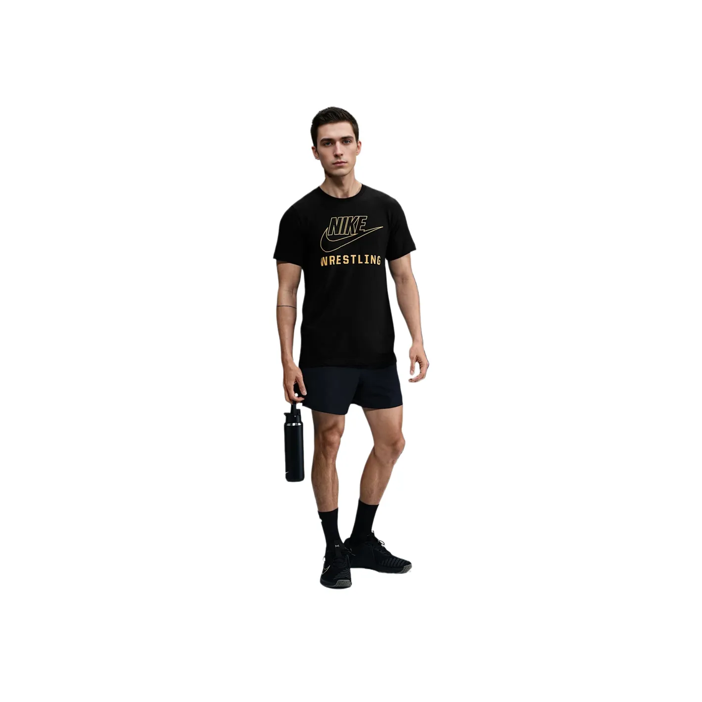 Nike Swoosh T Shirts Men Black