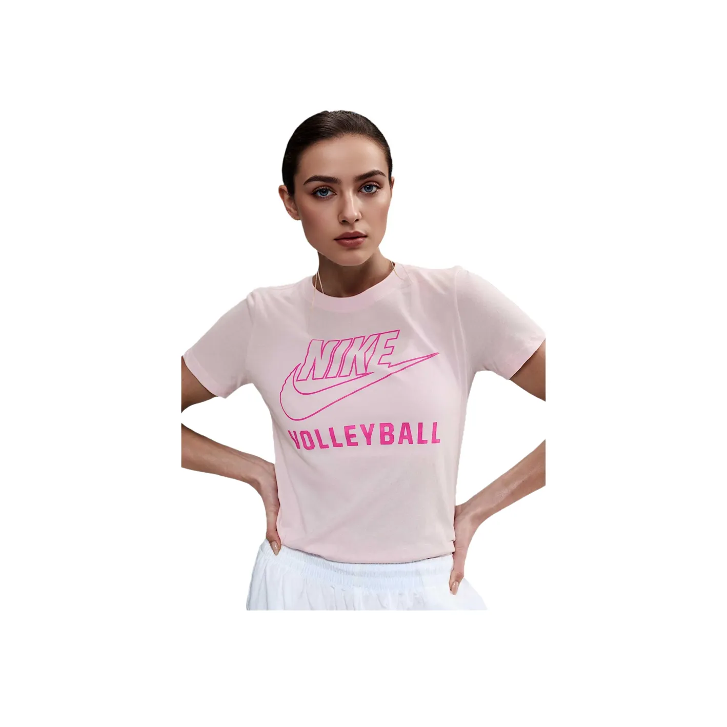 Nike Swoosh T Shirts Women's Pink