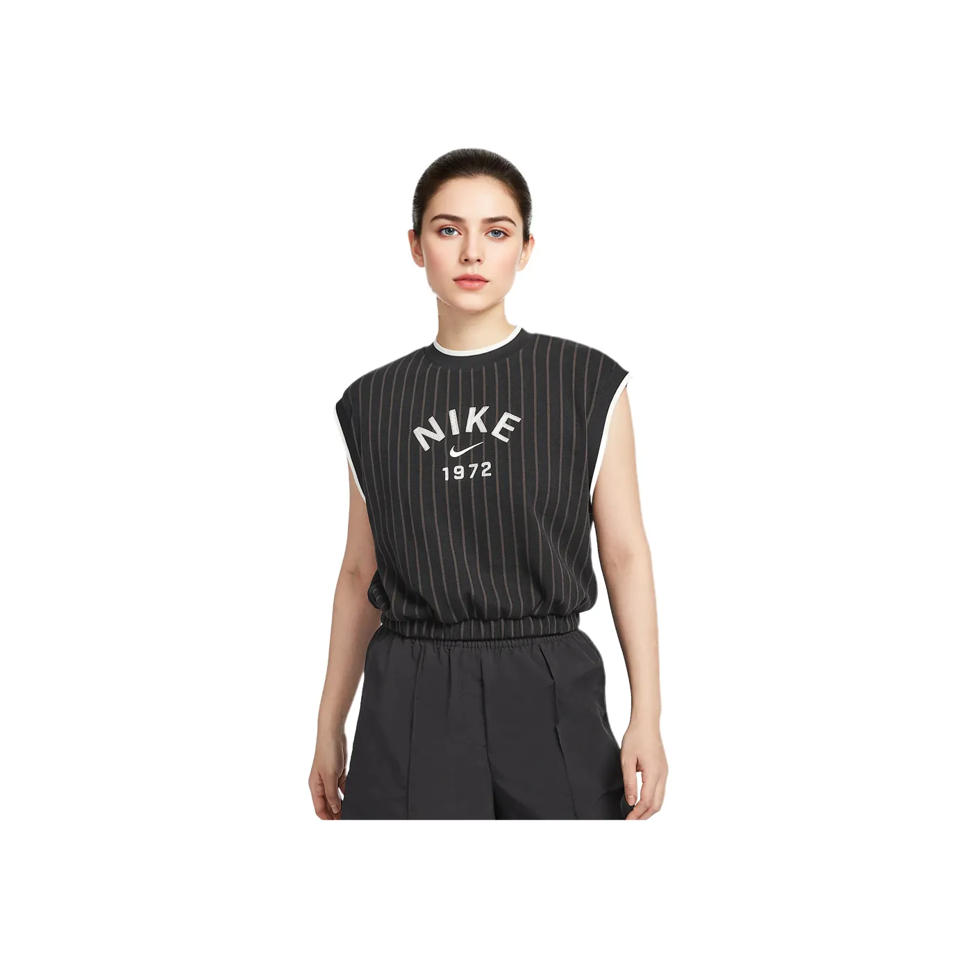 Nike Sportswear Sport Жилеты Женские Черный Лебедь Бархат Коричневый Холст Холст