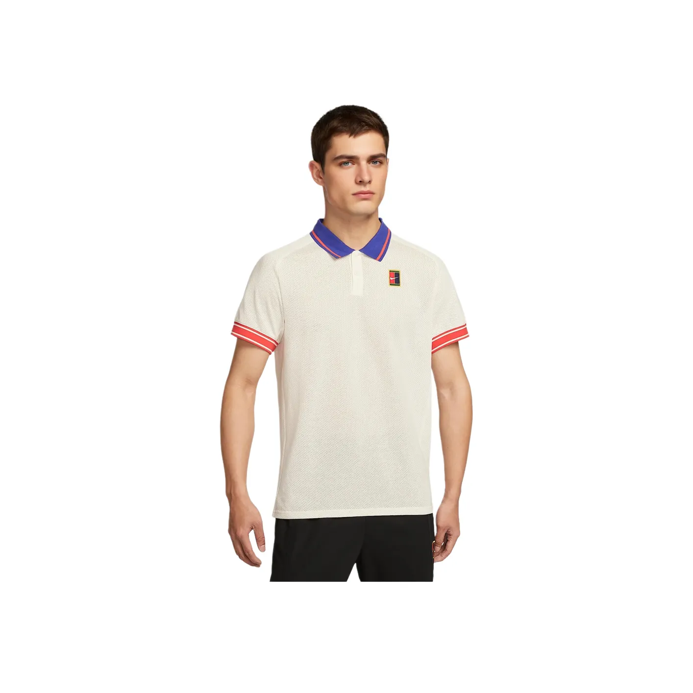 Nike T Shirts Men Light Ivory White/Light Red