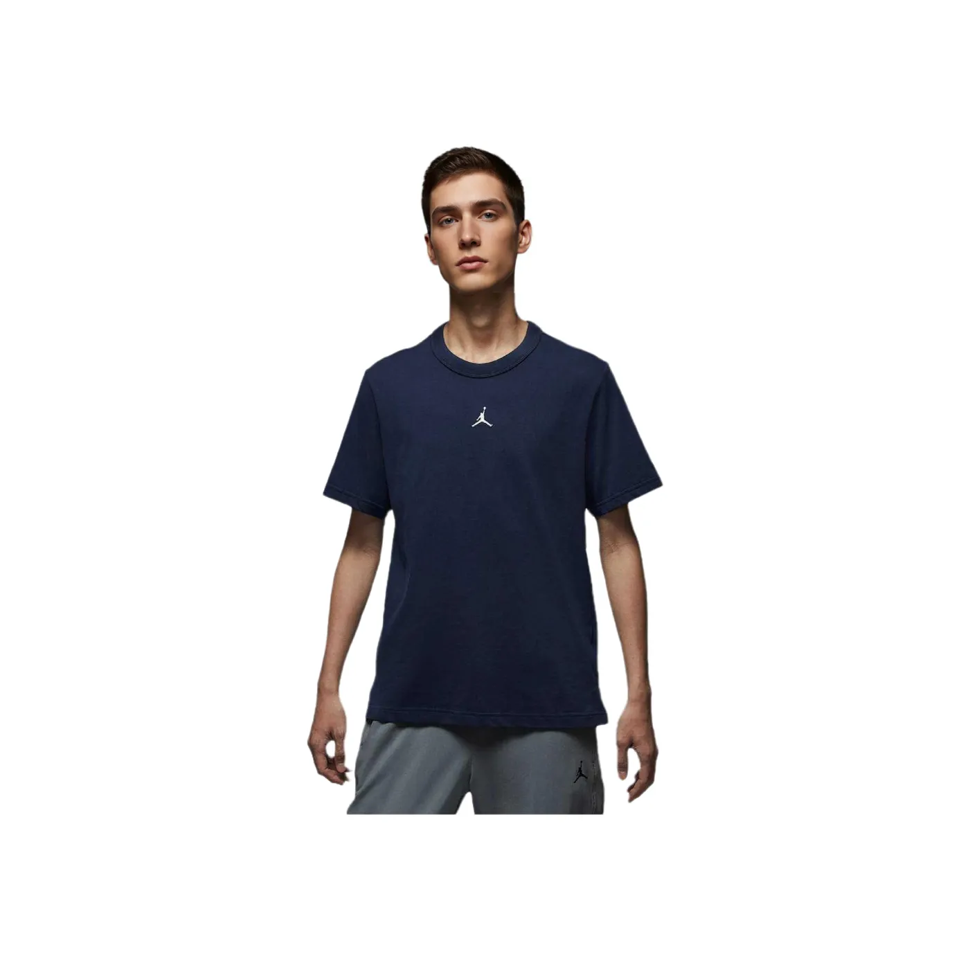 Джордан Nike Jordan Dri Fit SportJumpman T Рубашка Мужская Темно-синий Белый