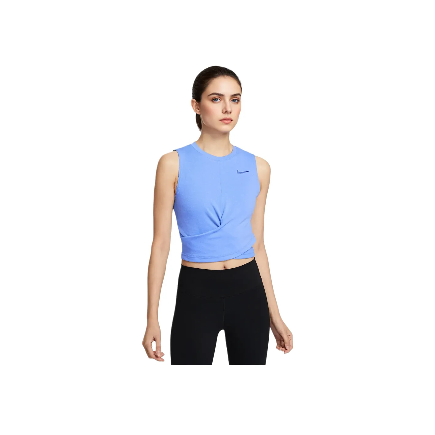 Nike YOGA DRI FIT Sport Vests Women's Pulse Sapphire Blue 494