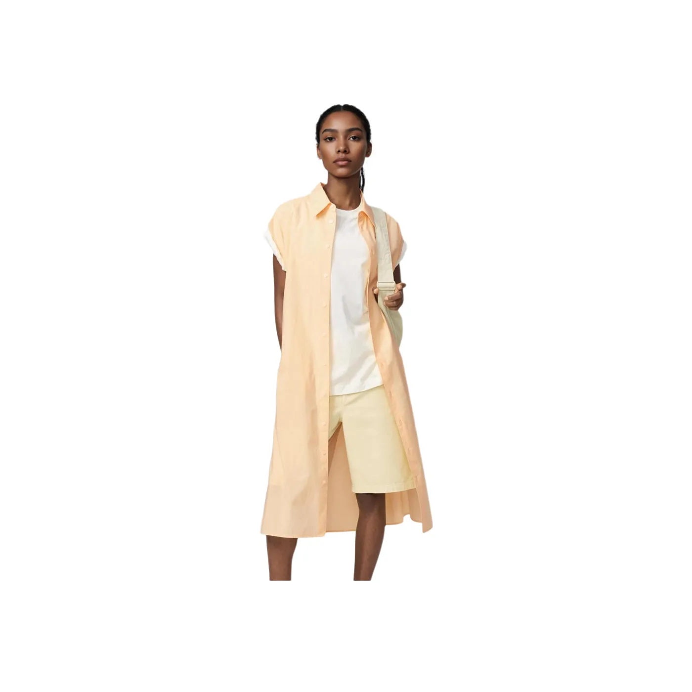 UNIQLO Sleeveless Dress Women's Light Pink Orange