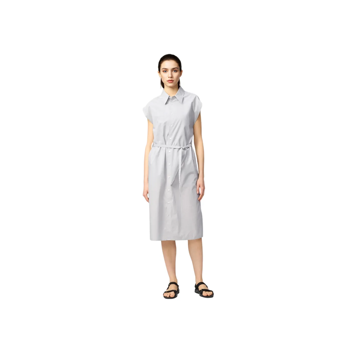 UNIQLO Sleeveless Dress Women's Light Gray