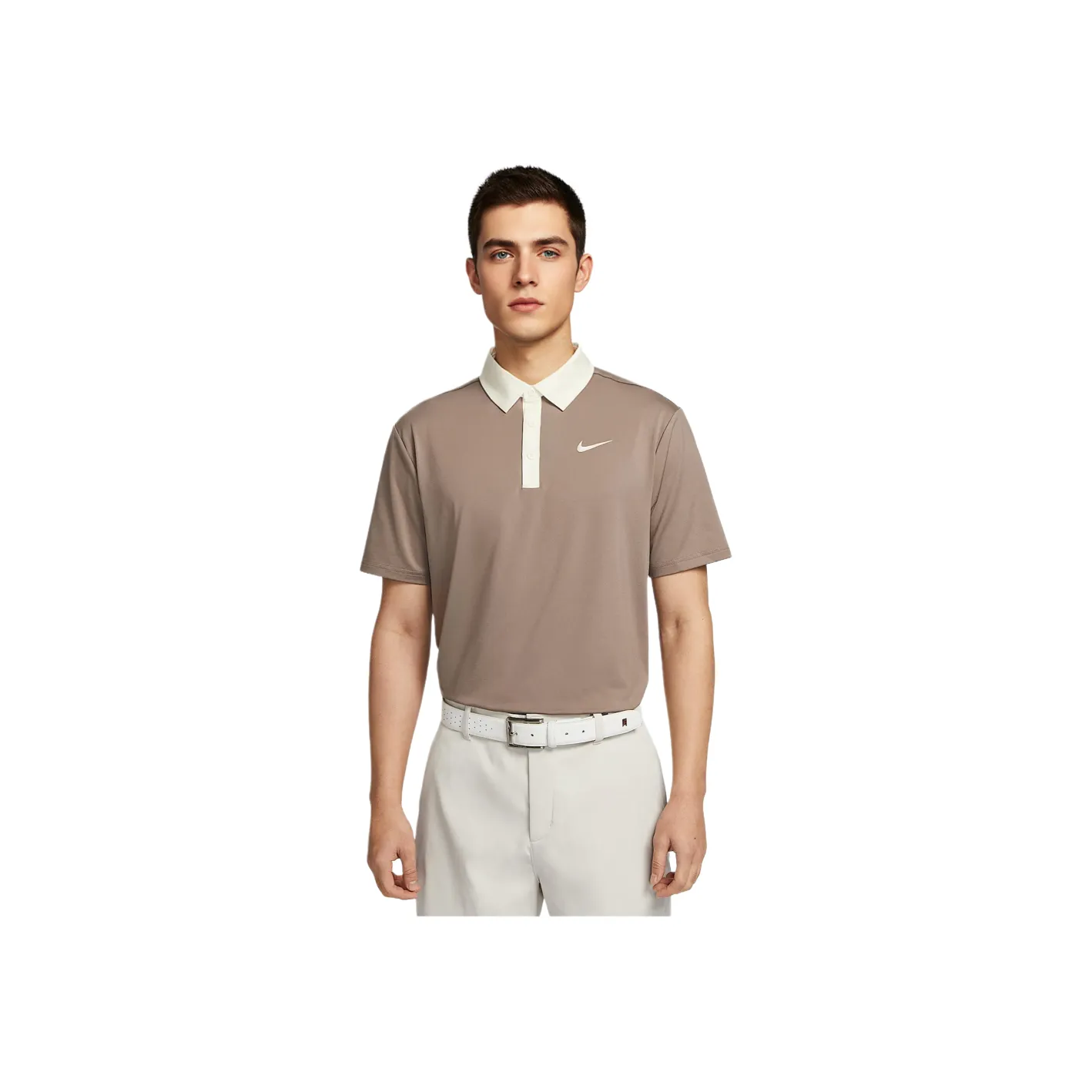 Nike Dri Fit Golf Clothing Men Mink Brown/Light Ivory White/Light Ivory White