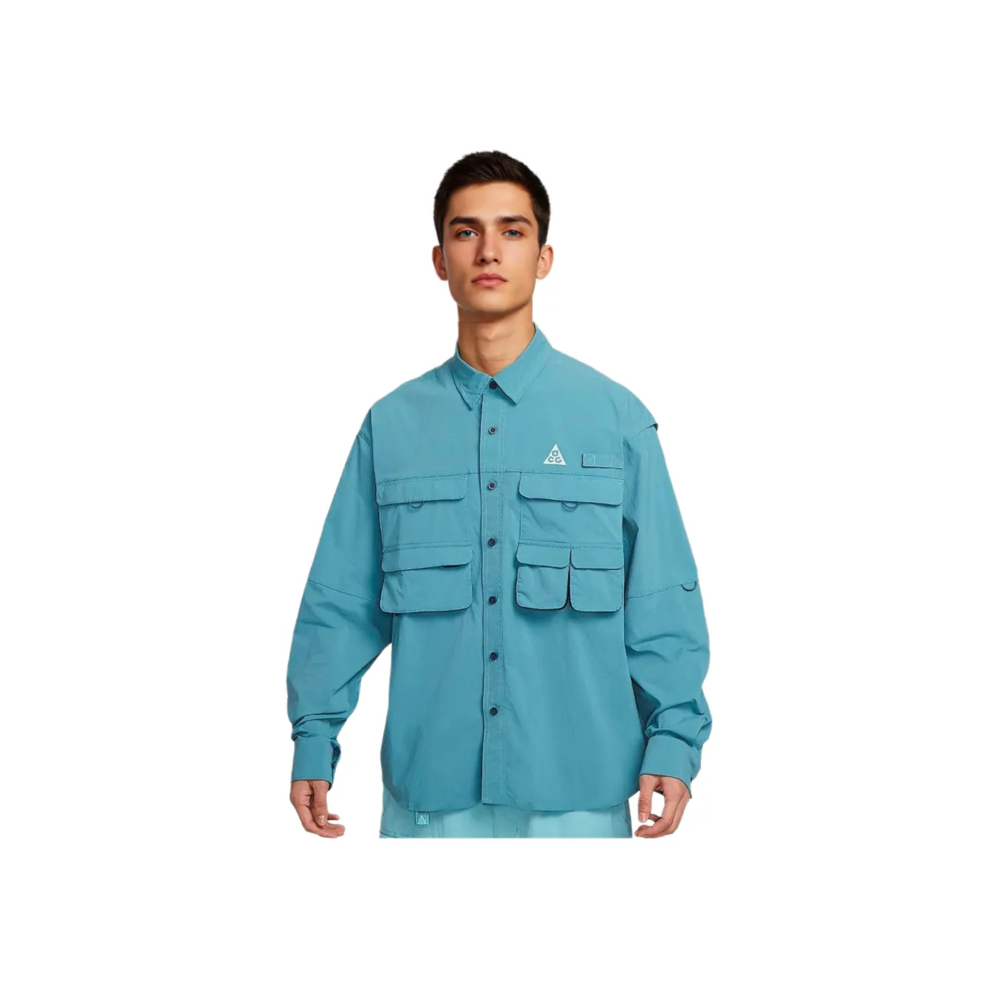 Nike ACG 'ORB Weaver' Рубашка Мужская Дымчатый Синий Молния Синий Гора Белый