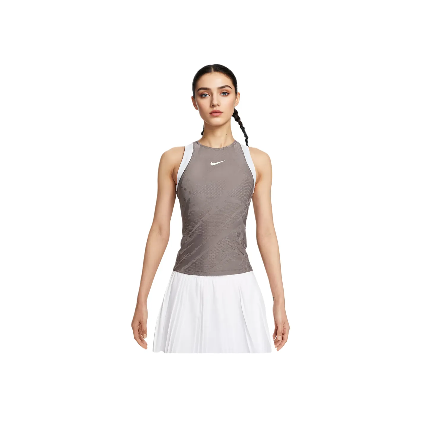 Nike Slam DRI FIT SS25 Спортивные жилеты Женские CAVE Камень Футбольный Серый Белый