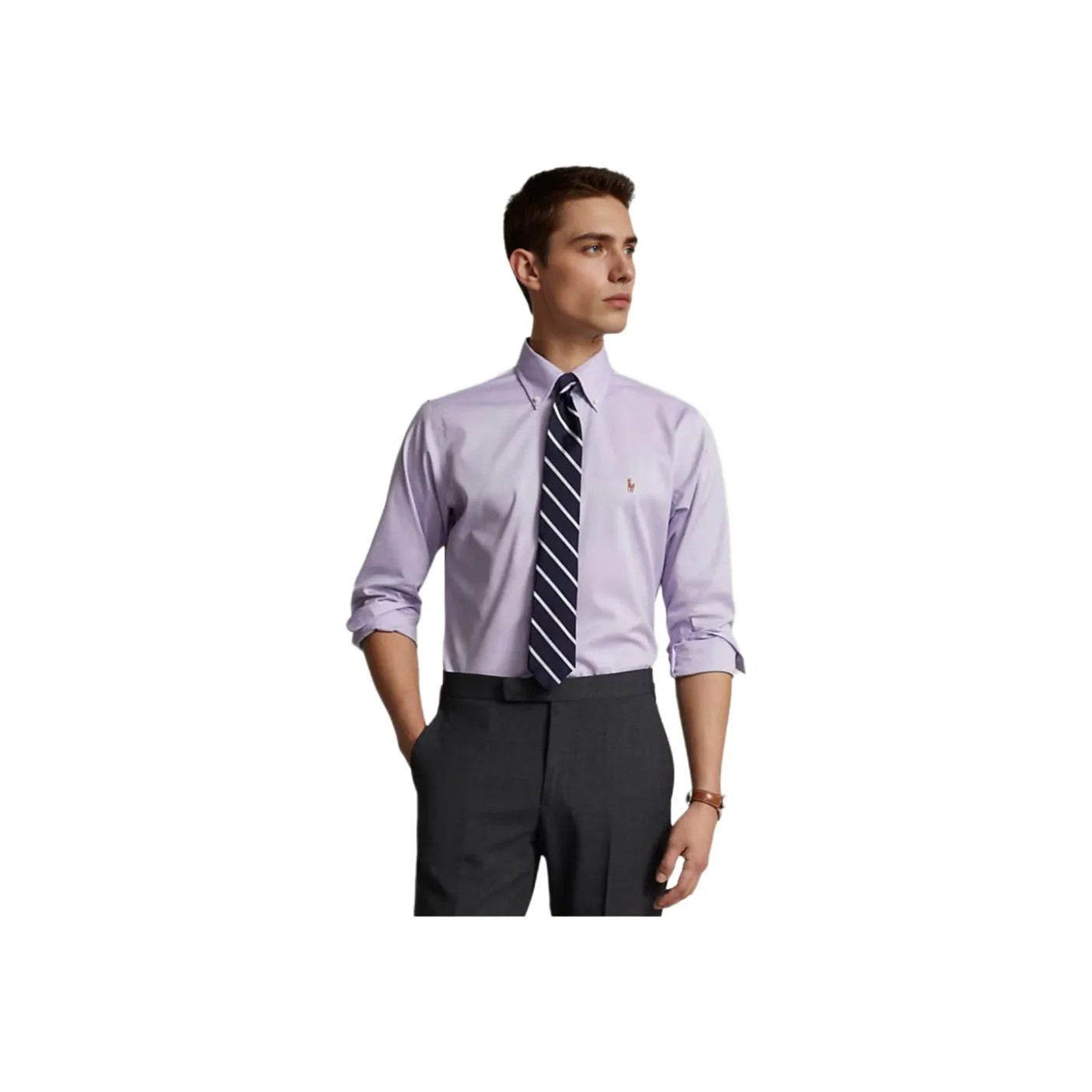 Polo Ralph Lauren FW24 Рубашка Мужская Светло-фиолетовая