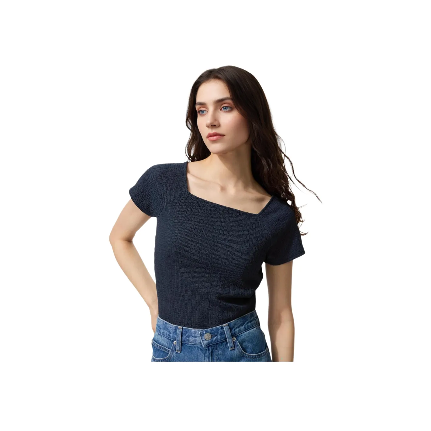 UNIQLO T Shirts Women's Navy Blue