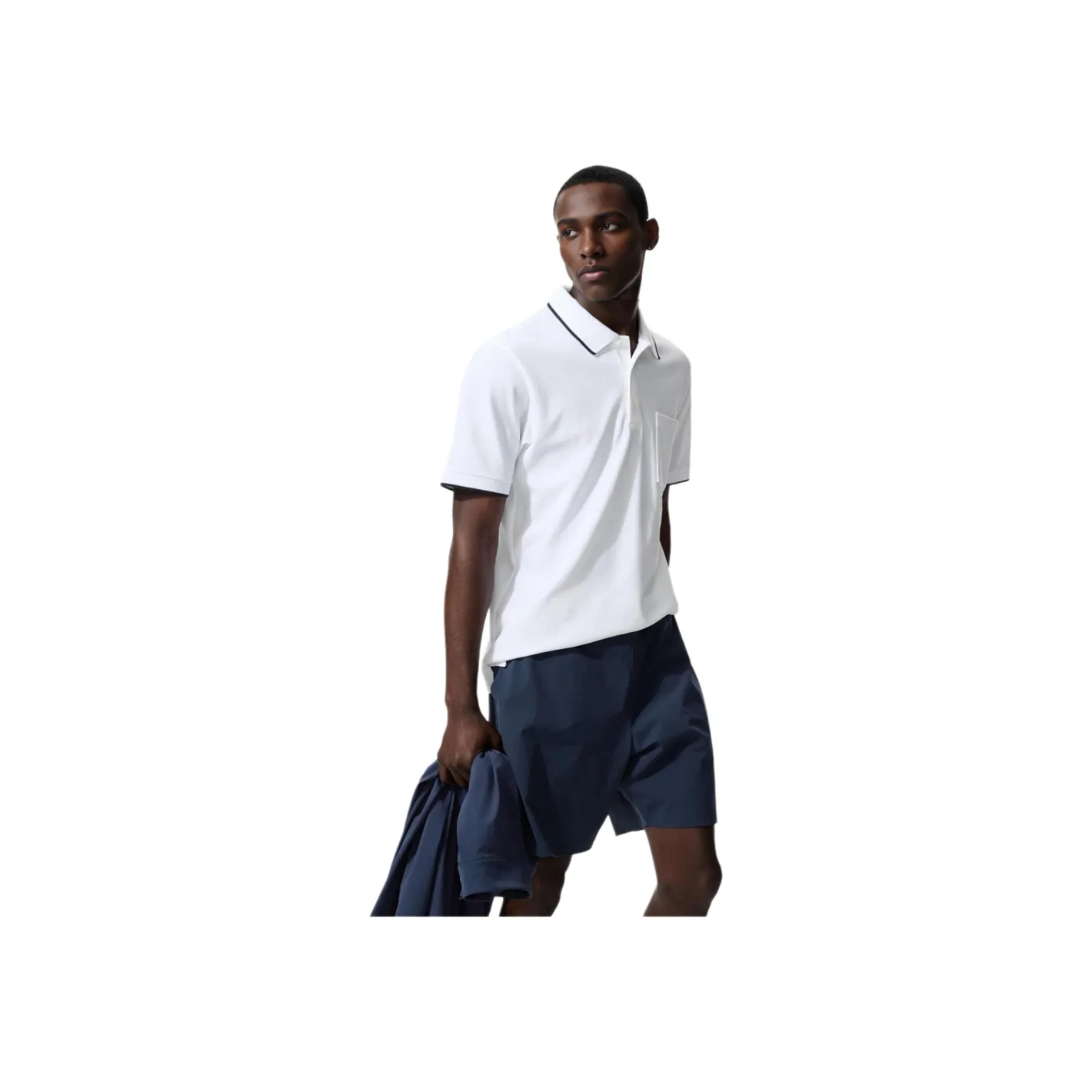 UNIQLO Белое унисекс-поло