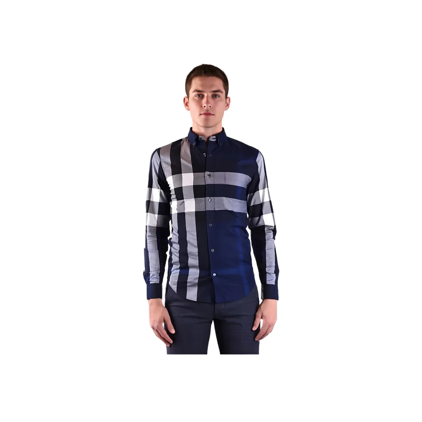 Burberry Shirts Men's Blue