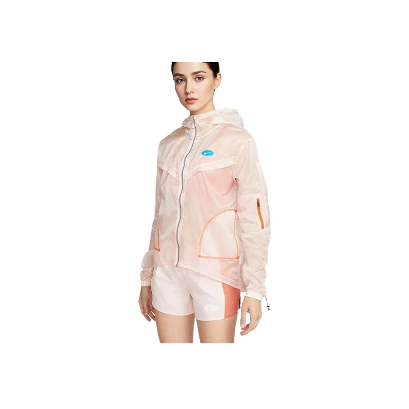Nike Women's Woven Running Training Hooded Jacket Pink