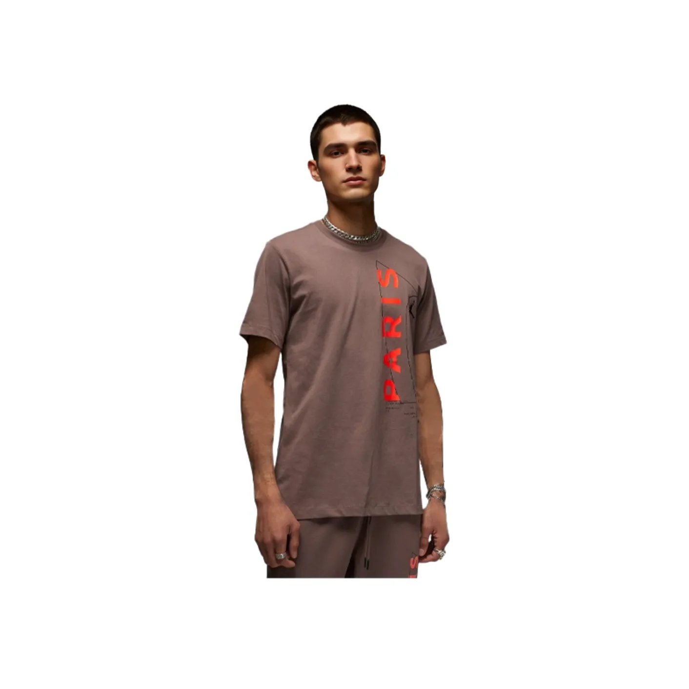 JORDAN Кофейный Мужские T-рубашки