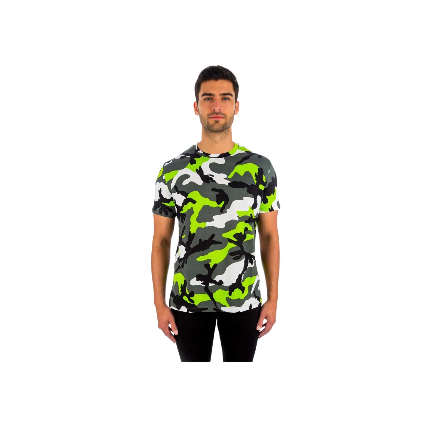 Valentino SS22 T Рубашка Мужская Камуфляж Серый