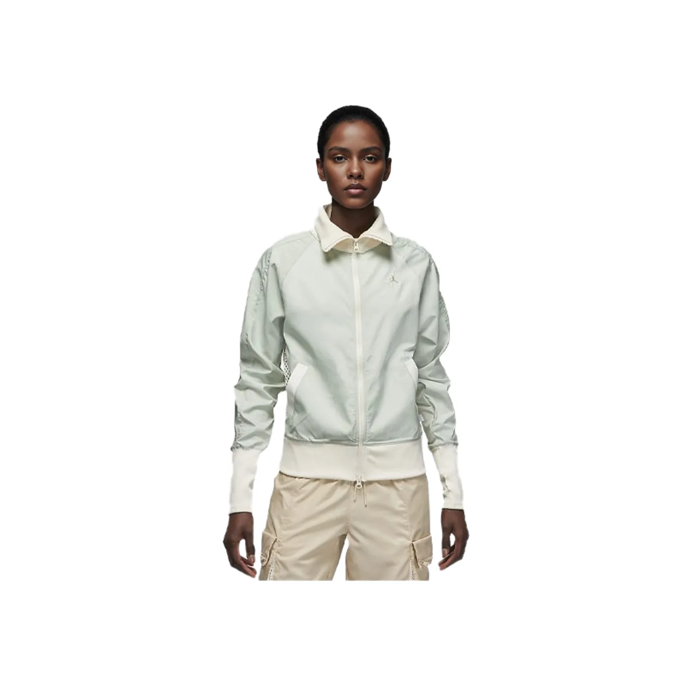Jordan Women'ss Bephies Beauty Supply Track Jacket Dusty Sage/Pale Ivory