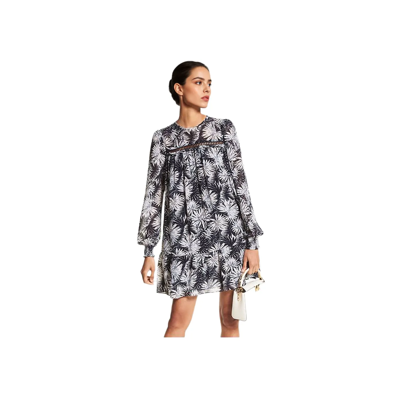 MICHAEL KORS Long Sleeved Dress Women's Midnight Blue