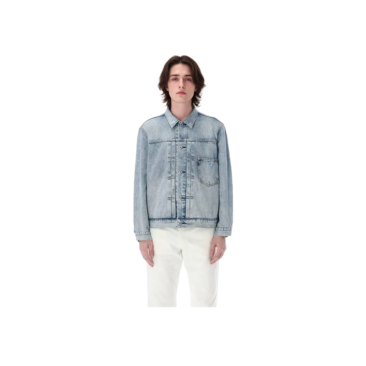 Levis Denim Jackets Men Light Blue
