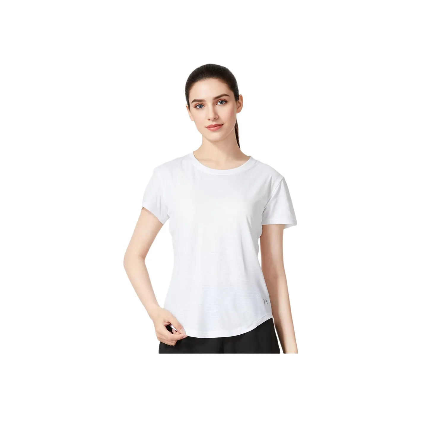 Under Armour Women's Coolswitch Fitted Short Sleeve Running T-shirt White