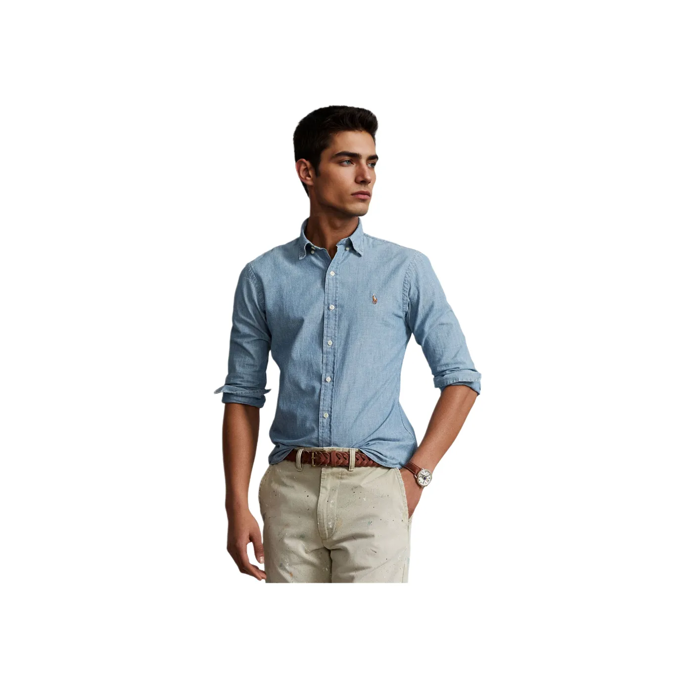 Polo Ralph Lauren Long Sleeve Indigo Chambray Sport Shirt
