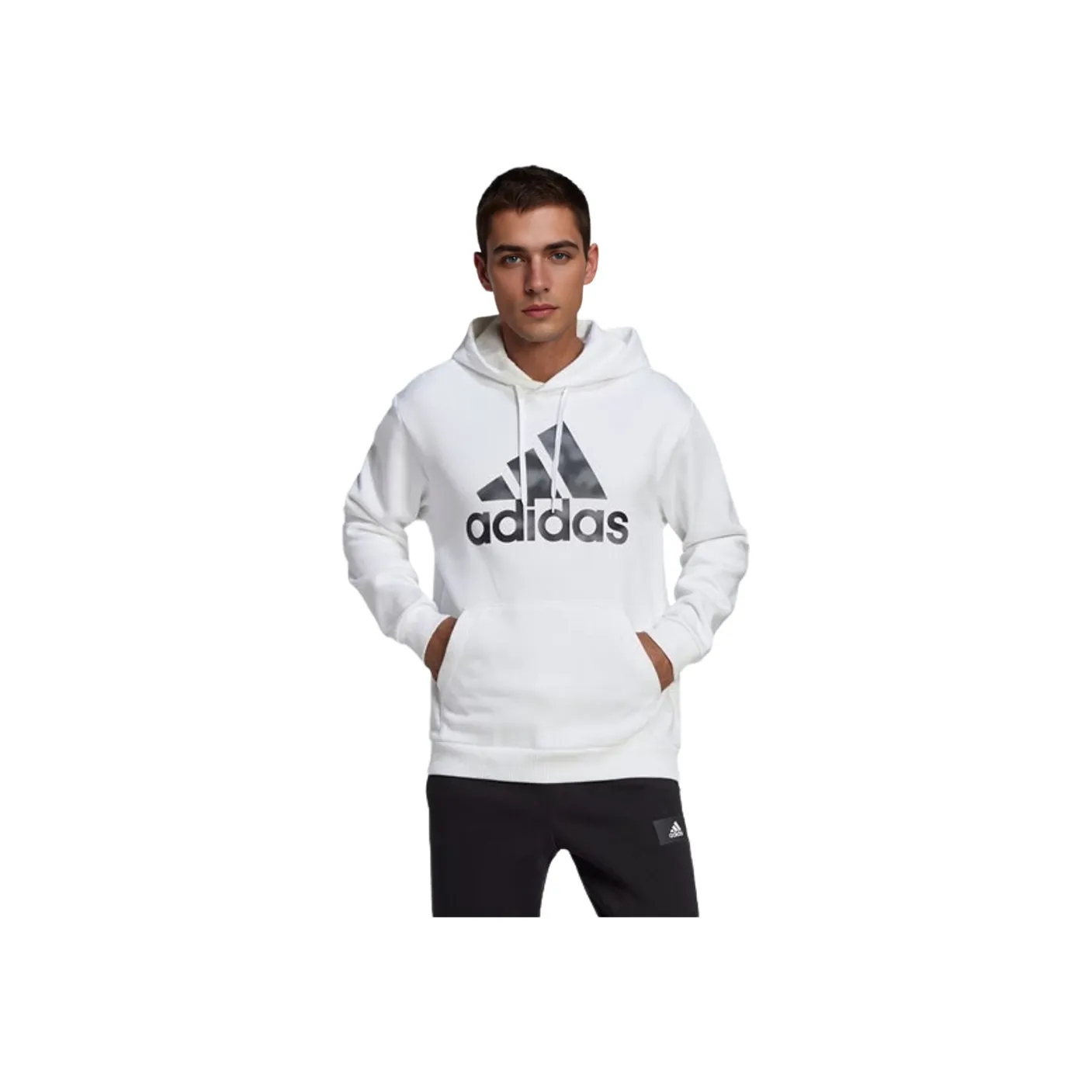 Adidas Essentials Camo Print Hoodie Hoodie Men's White